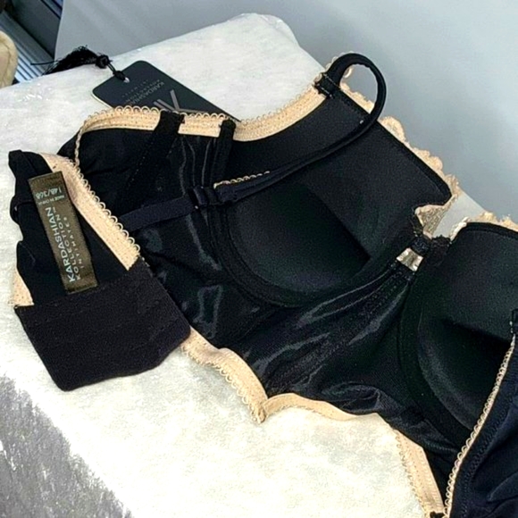 NWT Kardashian size 14 boustier/bra black and pink - Picture 8 of 8
